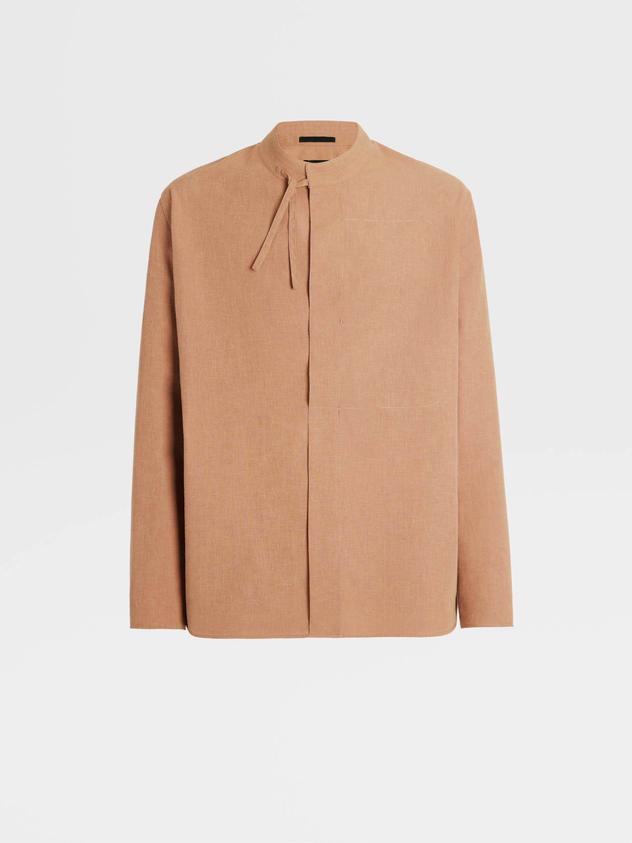 Dust Pink Cotton Blend Fashion Show Overshirt